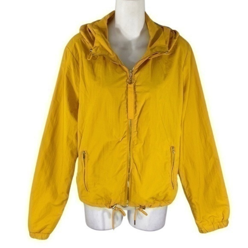 Ashley by 26 International mustard zipper hoodie windbreaker jacket XL